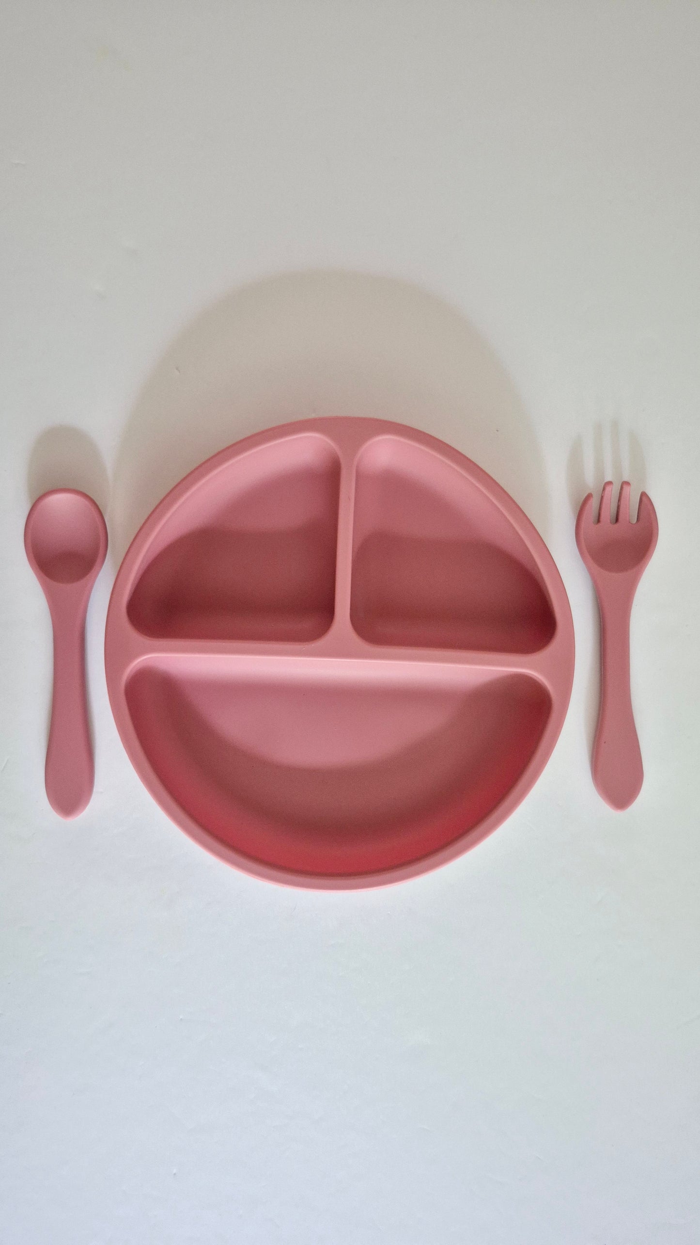 Assiette avec ustensiles en silicone