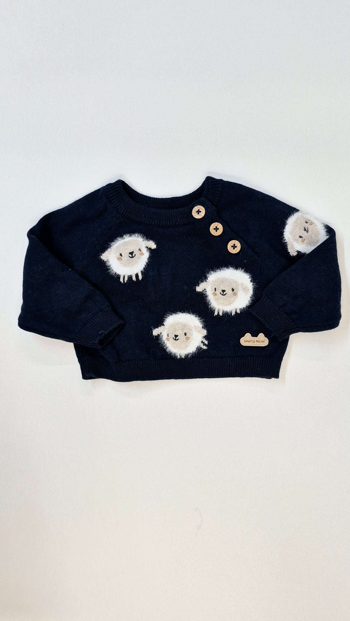 Chandail Tricot 0-3 mois Souris Mini (Fait Nouveau-Né)