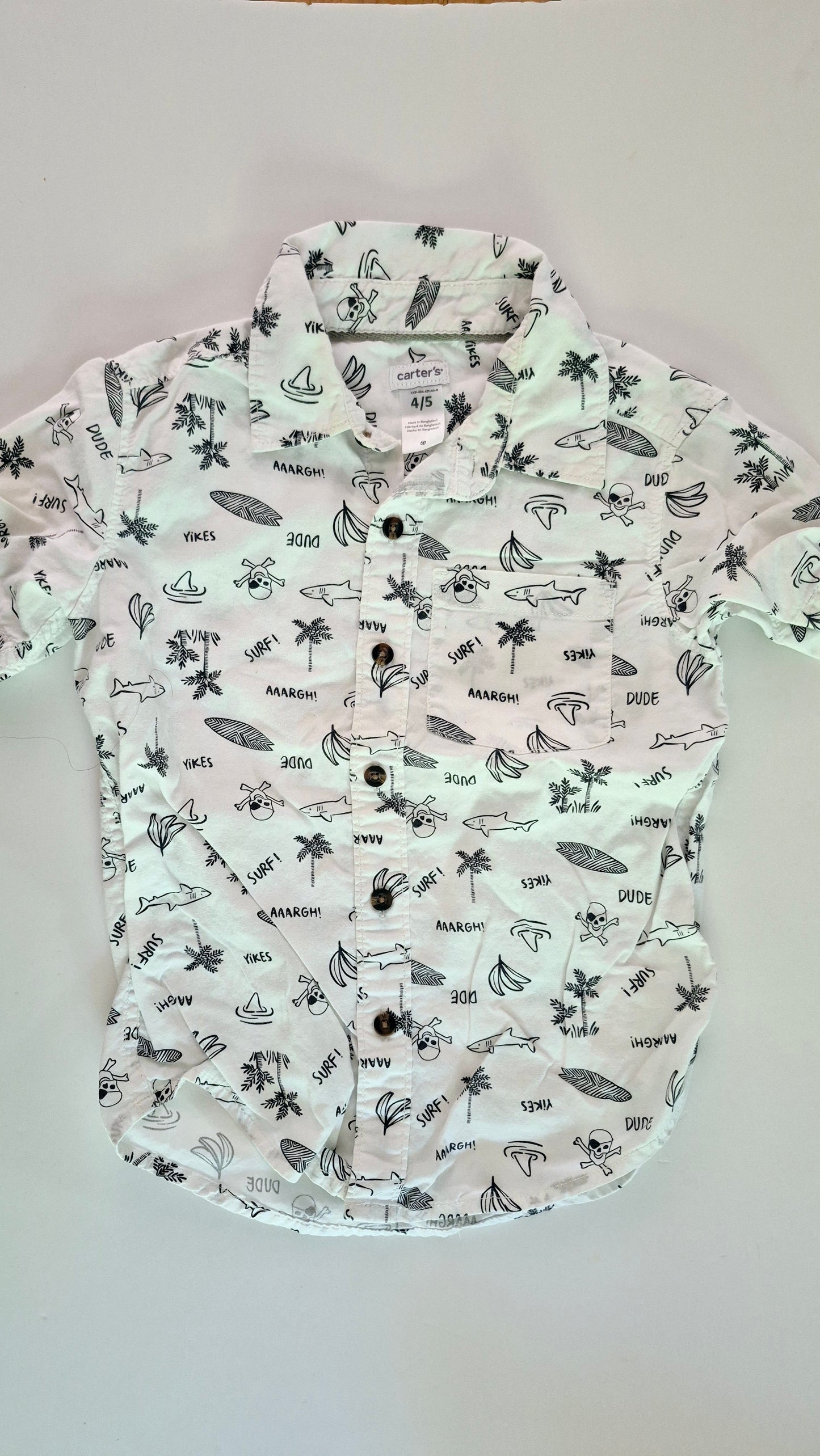 Chemise 4-5T Carter's (Imparfait léger voir photo)