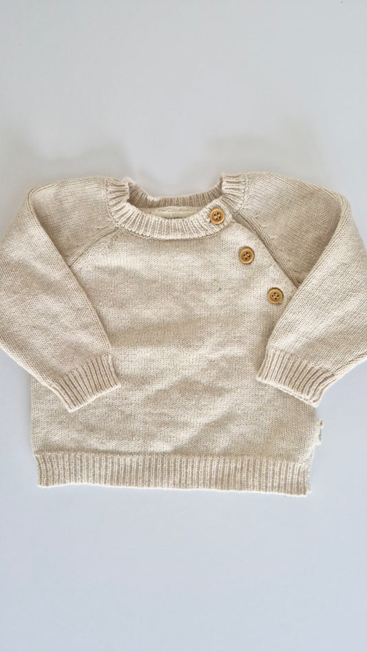 Chandail Tricot 0-3 mois Rabbit&Bear (Imparfait voir photo)