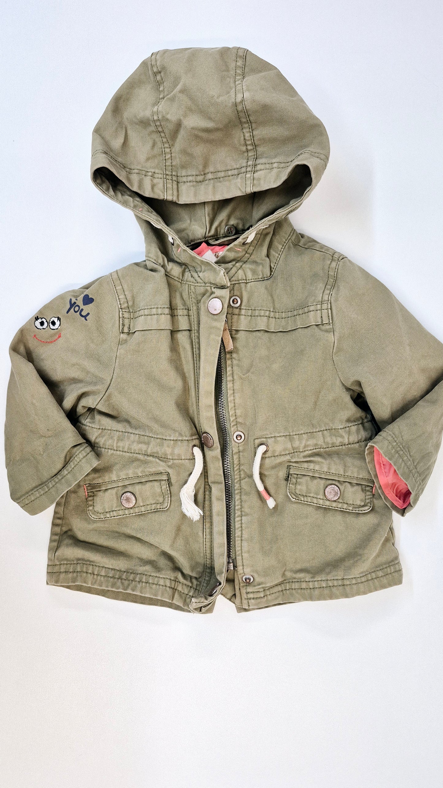 Manteau avec doublure qui s'enlève 9-12 mois Zara (Fait Grand)