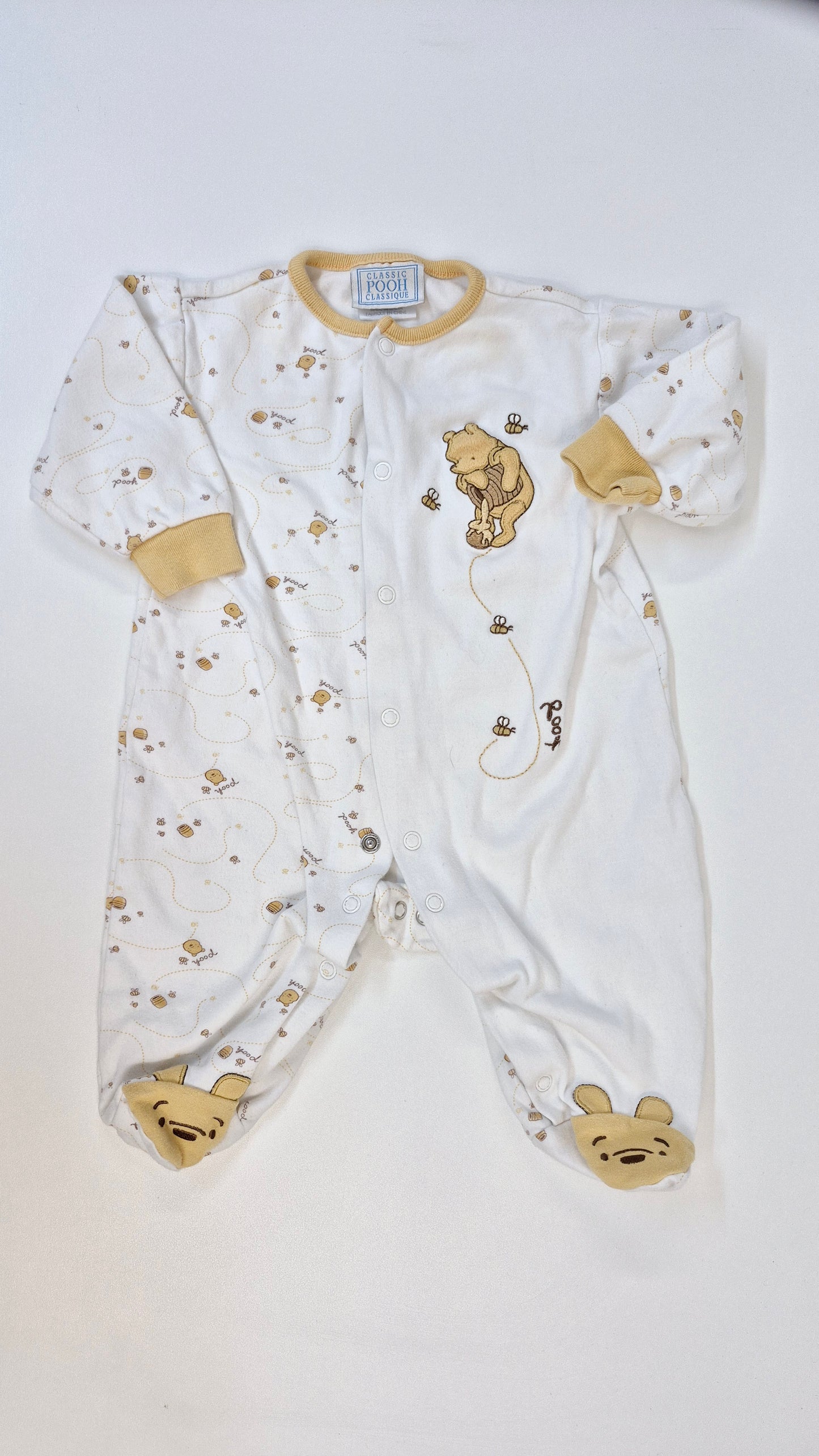 Pyjama 9 mois Pooh Vintage (collet jauni)