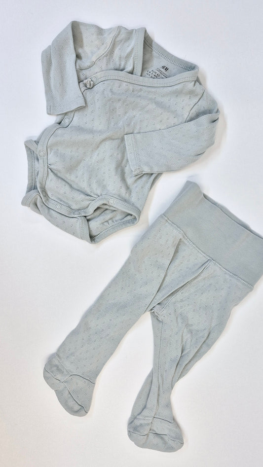 Ensemble 2-4 mois H&M (Imparfait décoloration)